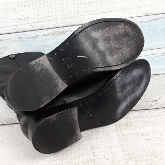 Frye 4015  Women's Tall Riding BlackLeather Boots - Picture 5 of 8